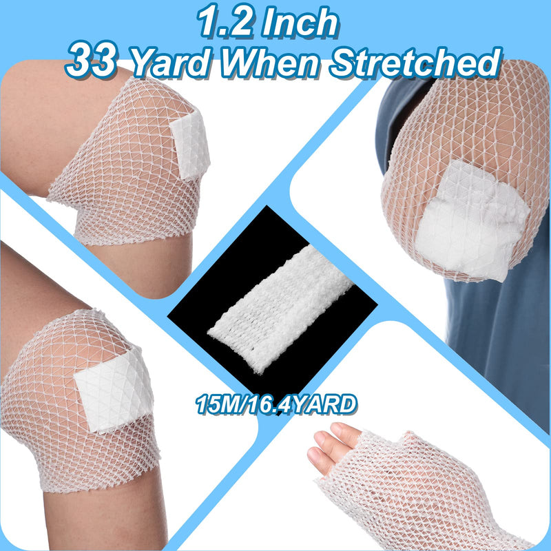 [Australia - AusPower] - Tubular Bandage Elastic Net Wound Dressing Elastic Dressing Retainer Tubular Stretch Elastic Gauze Bandage for Finger, Toes, Without The Use of Adhesive Tape, 33 Yard Roll Stretched(Size 4) Size 4 