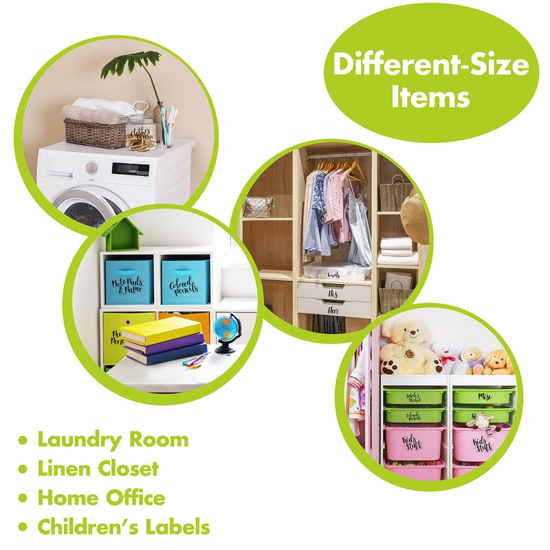 [Australia - AusPower] - Hebayy 318 PCS Laundry Room & Linen Closet Organization Labels?No Stain Removal, Water/Oil Resistant Stickers for Laundry Room, Linen Closet, Home Office, Bathroom and The Beauty Organization. Style 1 