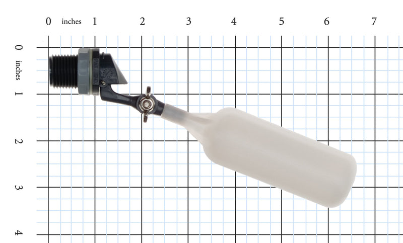 [Australia - AusPower] - Kerick Valve MA052 PVC Mini Float Valve, Tank Mount, Adjustable Arm, 1.5 gpm at 60 psi, 1/2" NPT Male 