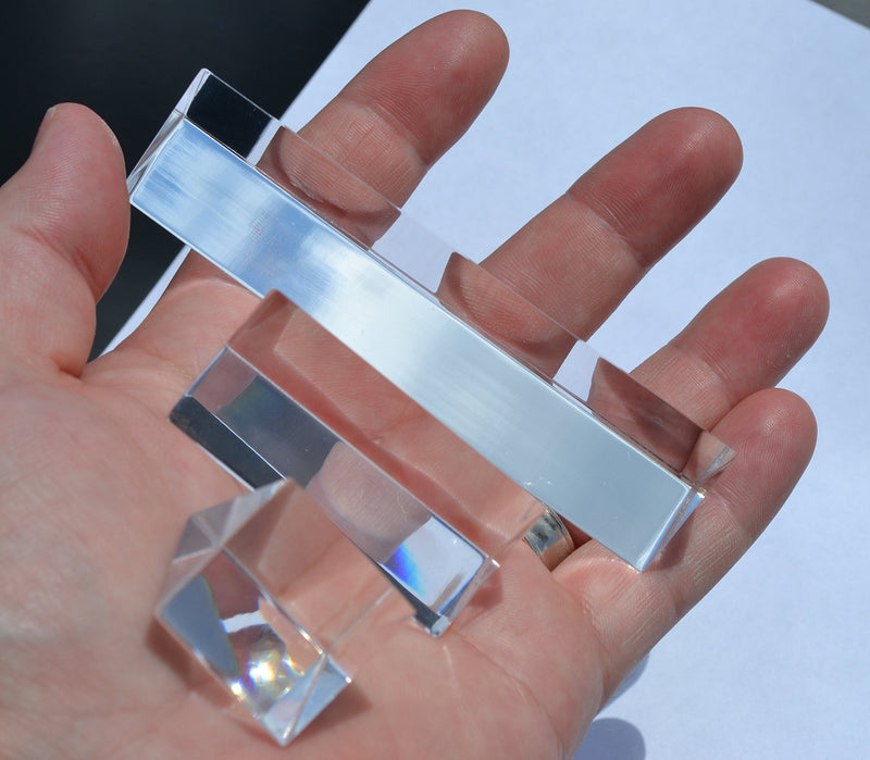 [Australia - AusPower] - EISCO 6PK Equilateral Prisms 3pc Set - 1", 2", & 4" Lengths, 25mm Face Size - Acrylic - Classroom Pack (Six, 3pc Sets - 18 Pieces Total) Labs 