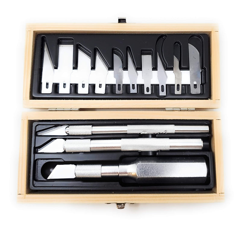 [Australia - AusPower] - Excel Blades 44283 Craftsman Hobby Knife Set, Precision Cutting Tool Set, Craft Knife Set Includes Assortment of Light Duty to Heavy Duty Handles and 13 Blades 