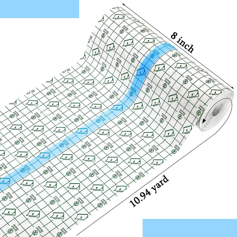 [Australia - AusPower] - Transparent Stretch Adhesive Bandage Waterproof Bandage Clear Adhesive Bandages Dressing Tape for (7.9 Inch x 10.9 Yard) 7.9 Inch x 10.9 Yard 