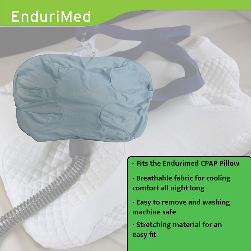 [Australia - AusPower] - Pillow Case for Use with Endurimed CPAP Comfort Pillow - Cooling Fabric, Blue - Cooling Fabric, White - Breathable and Cooling for Comfortable Sleep 