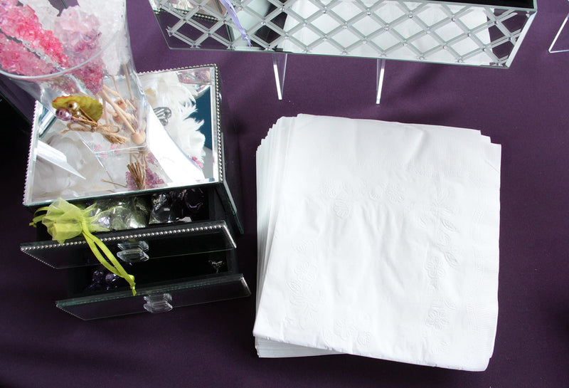 [Australia - AusPower] - Lillian Tablesettings Premium White Napkins, Large Dinner Napkin, 3 Ply Paper White, 75 count 