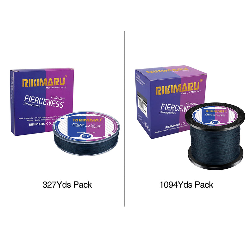 [Australia - AusPower] - RIKIMARU Braided Fishing Line Abrasion Resistant Superline Zero Stretch&Low Memory Extra Thin Diameter 327-1094 Yds, 4-180LB Dark Gray 327 Yds/0.05mm/4LB 