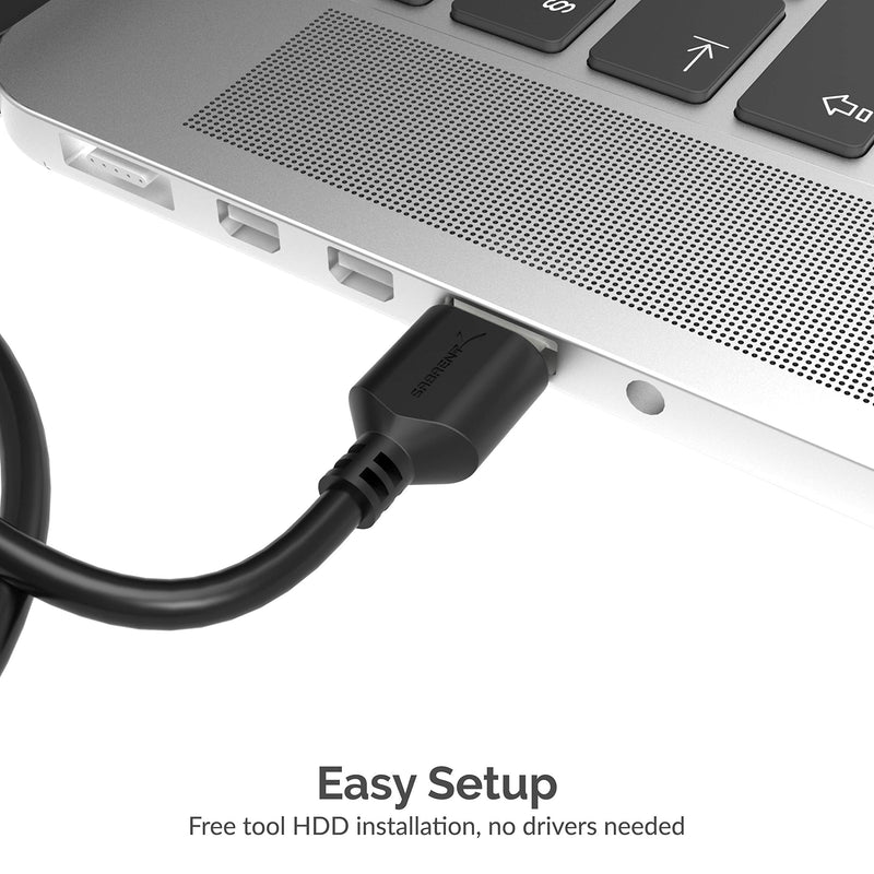 [Australia - AusPower] - SABRENT USB 3.1 (Type-A) to SSD / 2.5-Inch SATA Hard Drive Adapter [Optimized for SSD, Support UASP SATA III] (EC-SS31) Hard Drive Adapter Type-A|C Black 