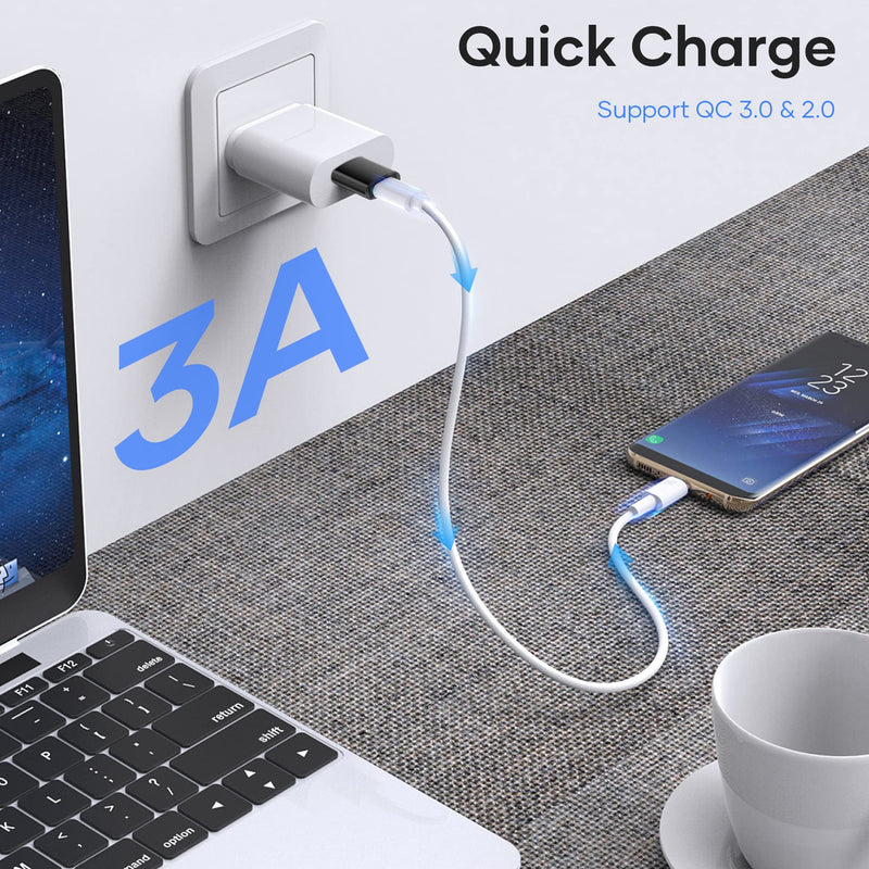 [Australia - AusPower] - 4 Pack USB C to USB Adapter (2 Pack) & USB to USB C Adapter (2 Pack), USB A to USB C 3.1 Adapter, Type C to USB Adapter Compatible with iPhone Samsung Google PC MacBook Pro Airpods iPad Laptop Tablet Black 