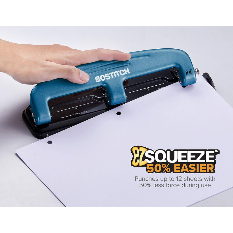 [Australia - AusPower] - PaperPro inPRESS 12 Reduced Effort 3-Hole Punch, 12 Sheets, Blue (2103) 