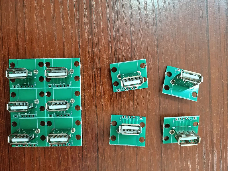 [Australia - AusPower] - LUOYIMAO USB Type A Female Socket Breakout Board 2.54mm Pitch Adapter Connector DIP for DIY USB Power Supply/breadboard Design 10PCS 