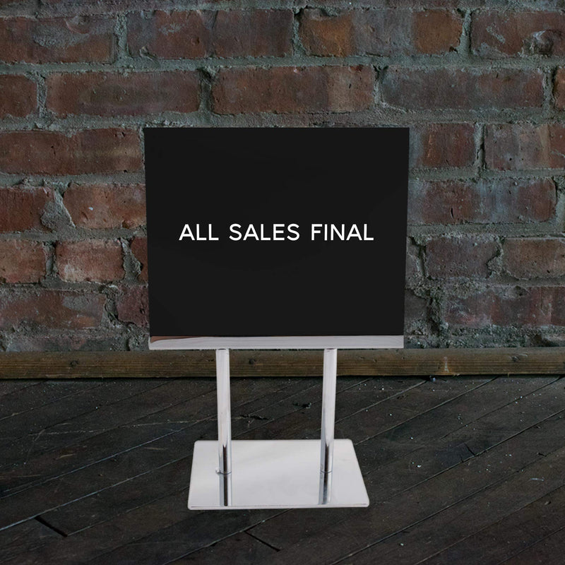 [Australia - AusPower] - NAHANCO CD57ASF2-5 Retail Sign Card for Displays, “All Sales Final”, 5 ½”H x 7”W, Black with White Print on Card Stock – 5/CTN. 