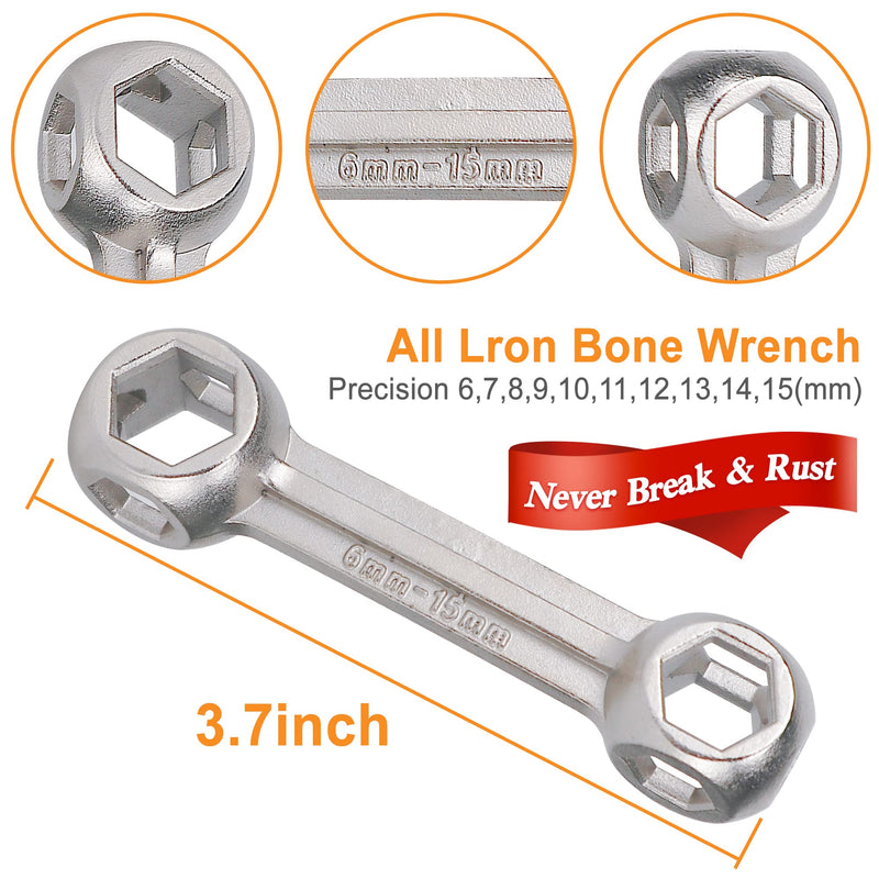 [Australia - AusPower] - 20 in 1 Bike Multitool, Mountain Bike Repair Tool Kit With Bike Bone Wrench Portable Essentials Easy Road Riding Travel Emergency Maintenance and Carry 