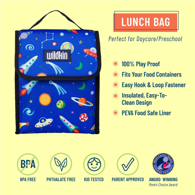 [Australia - AusPower] - Wildkin Kids Insulated Lunch Bag for Boys and Girls, Lunch Bags is Ideal Size for Packing Hot or Cold Snacks for School and Travel, Mom's Choice Award Winner (Out of this World) Out of This World 