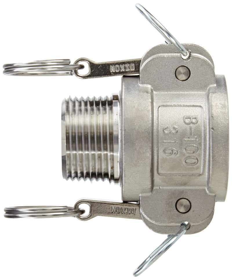 [Australia - AusPower] - Dixon G100-B-SS Investment Cast Stainless Steel 316 Global Type B Cam and Groove Hose Fitting, 1" Socket x 1" NPT Male 