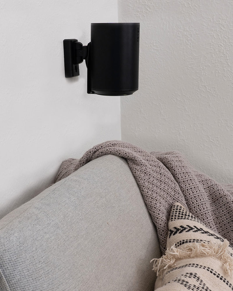 [Australia - AusPower] - Sanus Speaker Wall Mount for Sonos Era 100™ - Swivel & Tilt Speaker Mount with Easy 15-Minute Install - Single Black Sonos Speaker Mount 
