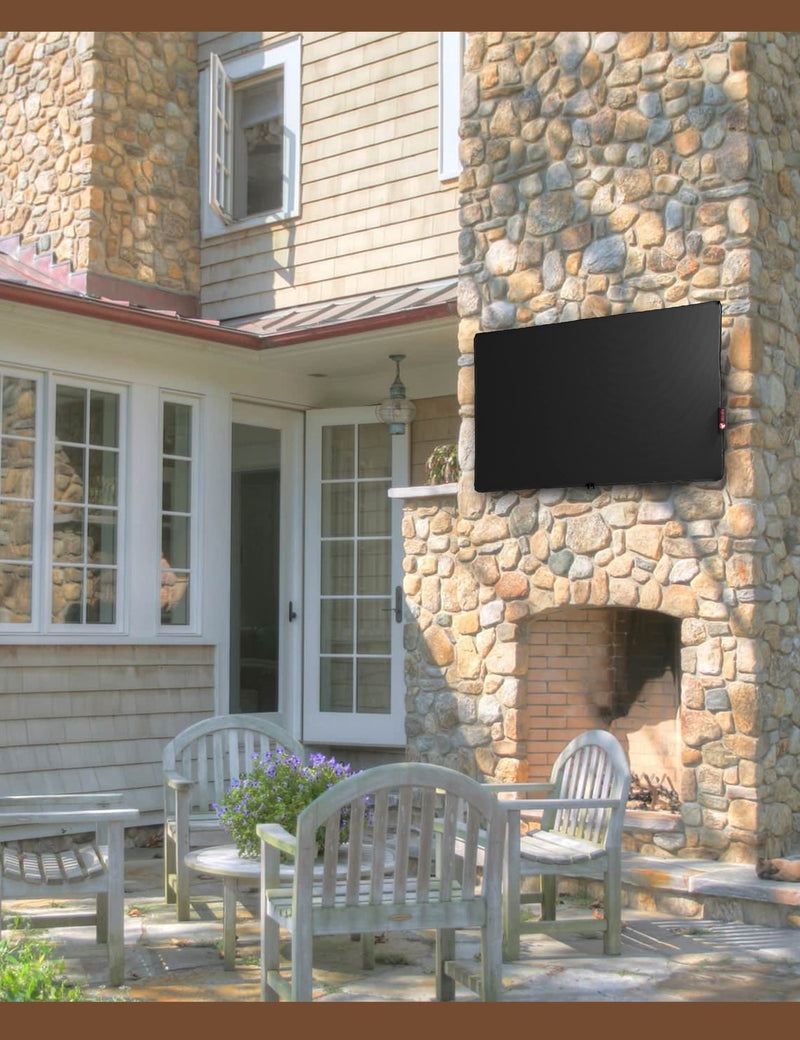 [Australia - AusPower] - iBirdie Outdoor Waterproof and Weatherproof TV Cover with Zipper flap for 28 to 32 inch Outside Flat Screen TV - 600D Fabric Protector Size 29''W x 19''H x 5.5''D for 28'' - 32'' LCD LED 28-32 inches Black 