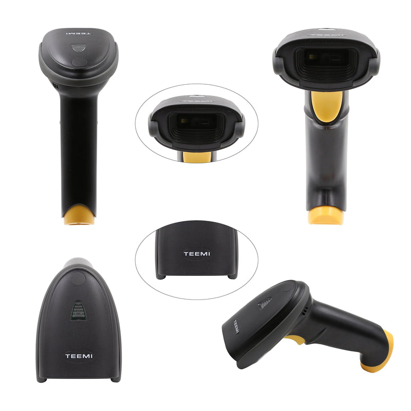 [Australia - AusPower] - TEEMI 2D Barcode Scanner USB Wired Handheld Automatic QR Data Matrix PDF417 bar Codes Imager for Mobile Payment Computer Screen Scan (No Stand) No stand 