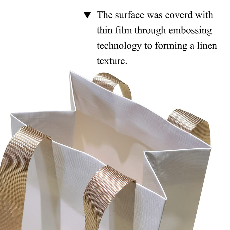[Australia - AusPower] - White Gift Bags Bulk YACEYACE 10Pcs 8"x3.75"x6" Small Size White Gift Bags with Handles White Paper Gift Bags White Kraft Paper Bags White Paper Shopping Bags for Small Business, Wedding Bags Party Bags Retail Bags 8 x3.75 x6 Inch (Pack of 10) 