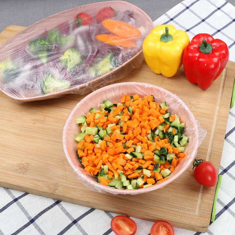[Australia - AusPower] - 180PCS Reusable Elastic - Stretch Bowl Covers with Stretch PE Plastic Food Storage Covers Elastic Dish Plate Wrap Bowl Covers for Leftover and Meal Prep (180) 