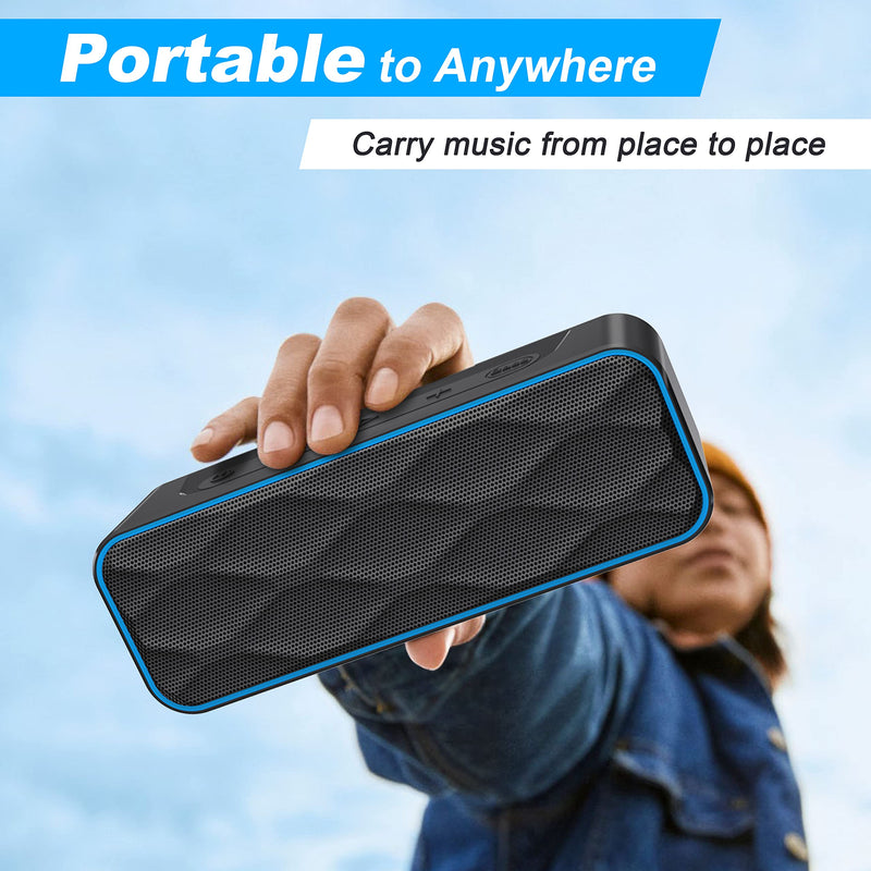 [Australia - AusPower] - 20W Waterproof Bluetooth Speaker, Portable Wireless Speakers with 28H Playtime, IPX7 Waterproof, Enhanced Bass, Bluetooth 5.0 Speaker for Shower Home Outdoors Travel 