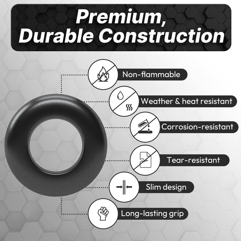 [Australia - AusPower] - InstallGear 180pc Rubber Grommet Kit - Rubber Grommets for Wiring Assorted Sizes - Grommet Tool Kit for Automotive & Electrical Wire, Repair, Plumbing (1/4", 5/16", 3/8", 7/16", 1/2", 5/8", 7/8", 1") 
