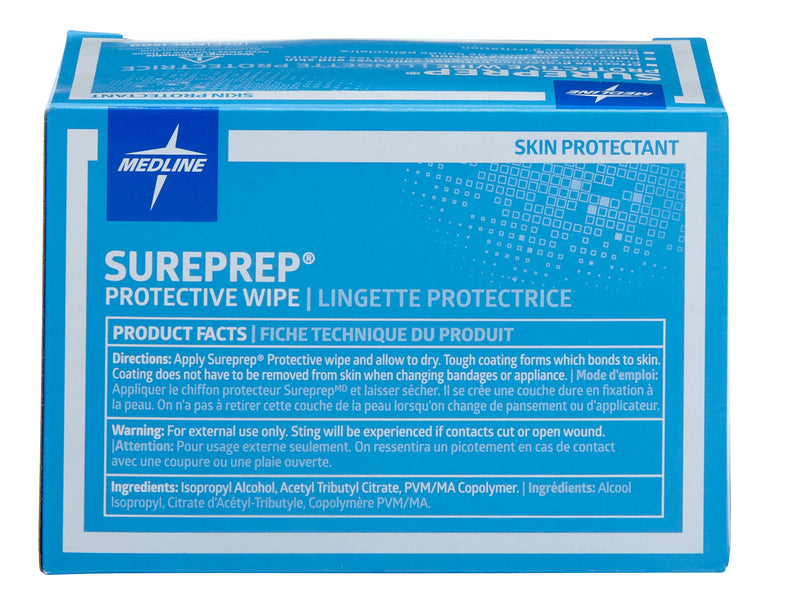 [Australia - AusPower] - Medline Wipe Protectant Skin Sureprep, 50 Count Original Version 