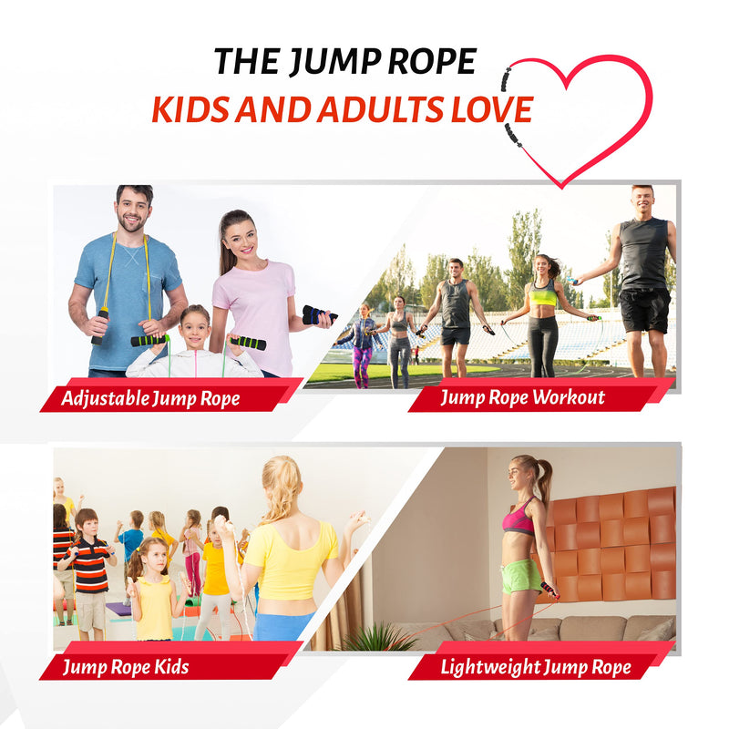 [Australia - AusPower] - Limm Adjustable Jump Rope for Workout - All-Purpose Exercise Jump Rope Kids & Adults Love with Tangle-Free, Comfortable Foam Handles - Best Slimming, Cardio & Endurance Training Black 