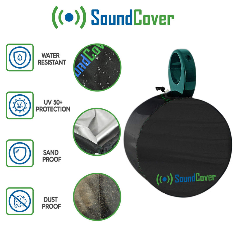 [Australia - AusPower] - 2 Medium Boat Speaker Covers for 6.5" Round & 6X9 Oval Marine ATV Wakeboard Tower Pod Speakers – Will fit Boss Audio, MCM Custom Audio, Rockville Marine Speakers, Check Dimensions Before Ordering 