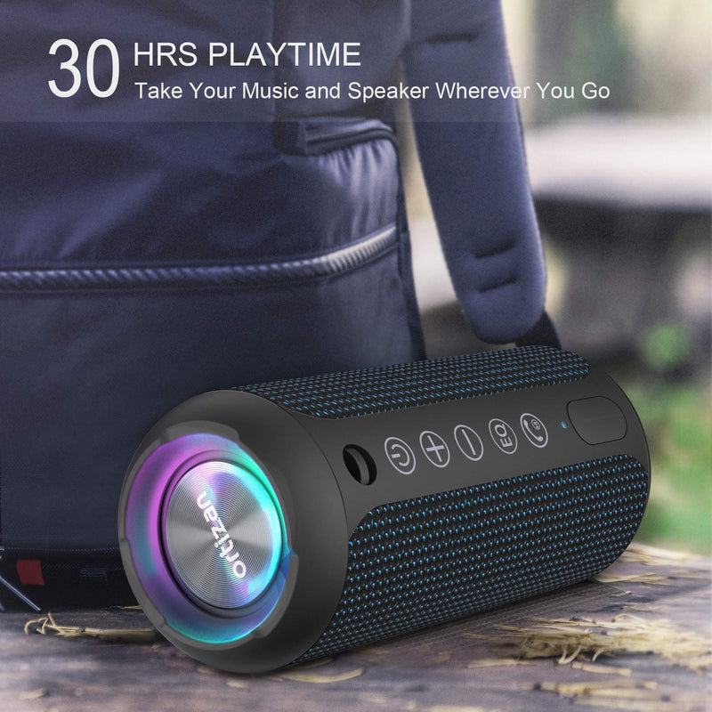 [Australia - AusPower] - Ortizan Portable Bluetooth Speaker, IPX7 Waterproof Wireless Speaker with 24W Loud Stereo Sound, Outdoor Speakers with Bluetooth 5.0, 30H Playtime,66ft Bluetooth Range, Dual Pairing for Home Navy 