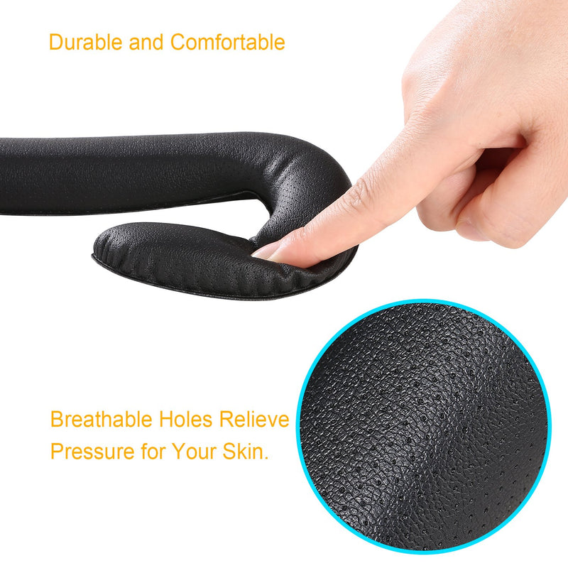 [Australia - AusPower] - Vive VR Face Cover, JARMOR Replacement Eye Mask Pad with Memory Foam & PU Leather [Better FOV] [2 Pack, 6MM & 18MM] for HTC Vive VR - Black 