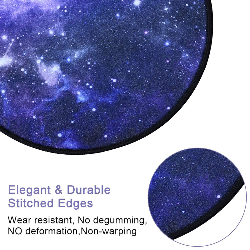 [Australia - AusPower] - Mouse Pads with Wrist Support,Ergonomic Mouse Pad for Women,Wrist Rest Mouse Pad for Laptop Computers,Non Slip Memory Foam Mousepad Stitched Edges,Home Working Office ,Purple Starry Sky Purple Dream Starry Sky 