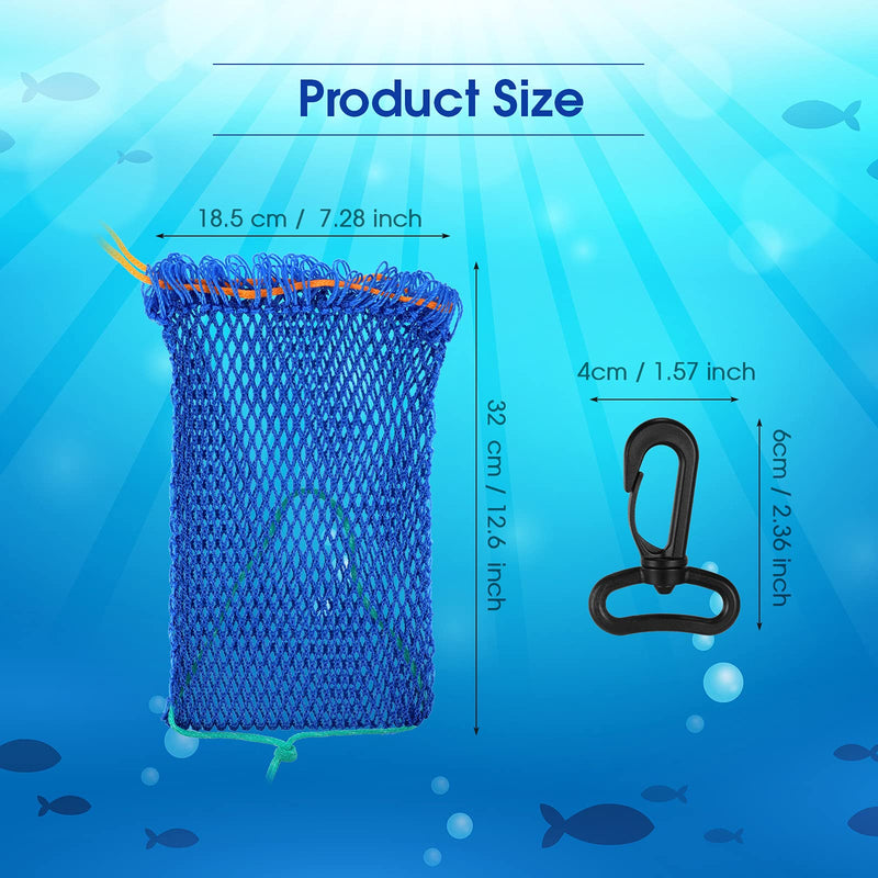 [Australia - AusPower] - 3 Pieces Crab Trap Bait Bags Outdoor Sports Style with 3 Pieces Rubber Locker for Fishing Crab Traps Catch 