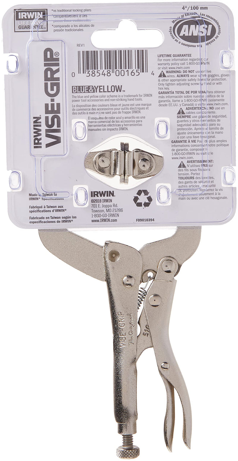 [Australia - AusPower] - IRWIN VISE-GRIP C Clamp, Locking with Swivel Pads, 4-inch (165) 