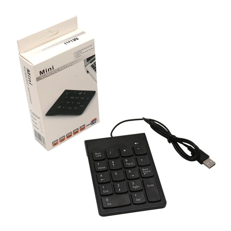 [Australia - AusPower] - Connectland USB Numeric Keypad, USB 18 Key Number Numeric Keypad Keyboard for Laptop/Notebook PC Computer, Black (CL-USB-NUMSPC) 