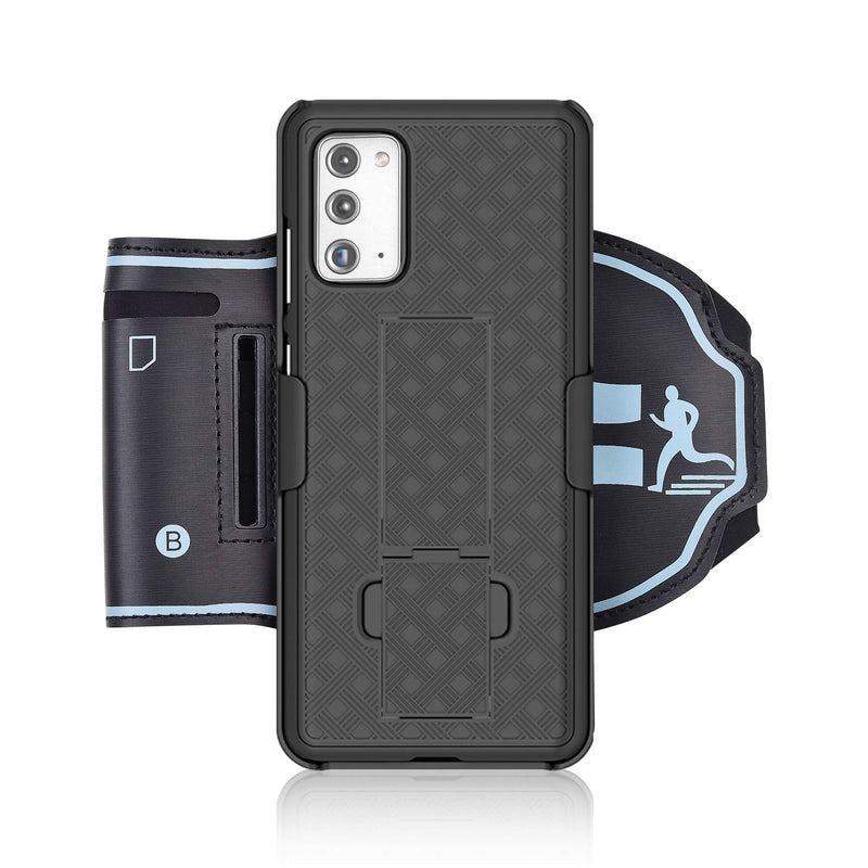 [Australia - AusPower] - igooke Galaxy Note 20 Ultra 5G Sports Armband, Hybrid Hard case Cover Built in Kickstand with Sports Armband Combo,Running Case for Sports Jogging Exercise Fitness (Note 20 Ultra) 