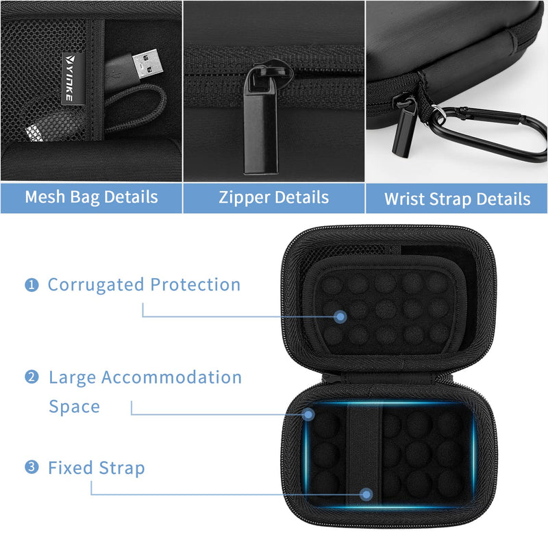 [Australia - AusPower] - Yinke Case for Samsung T7 Shield/ T7/ T7 Touch Portable Solid State Drive USB, Travel Hard Case Protective Cover Storage Bag Black 