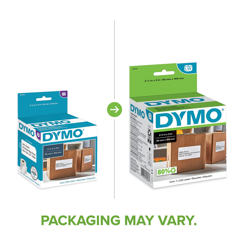 [Australia - AusPower] - DYMO Authentic LW Shipping Labels | DYMO Labels for LabelWriter Label Printers (2-1/8" x 4"), 1 Roll of 220 220 labels 