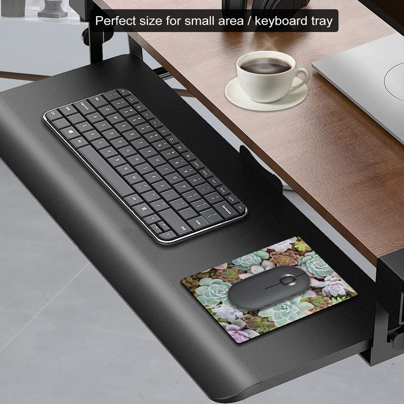 [Australia - AusPower] - Cyanbone Small Mouse Pad Cute, Mini Mouse Pads for Wireless Mouse and Laptop, Travel Mousepad with Designs - Pretty Succulent, Portable Mousepads - 5.5 x 7 in, Computer Accessories for Women Small - 5.5"x7" Pretty Succulents 