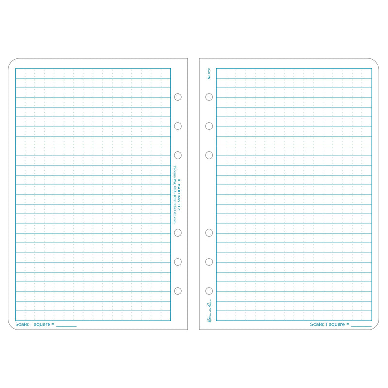 [Australia - AusPower] - Rite In The Rain Weatherproof Loose Leaf Paper, 4 5/8" x 7", 32# White, Universal Pattern, 100 Sheet Pack (No. 372) 