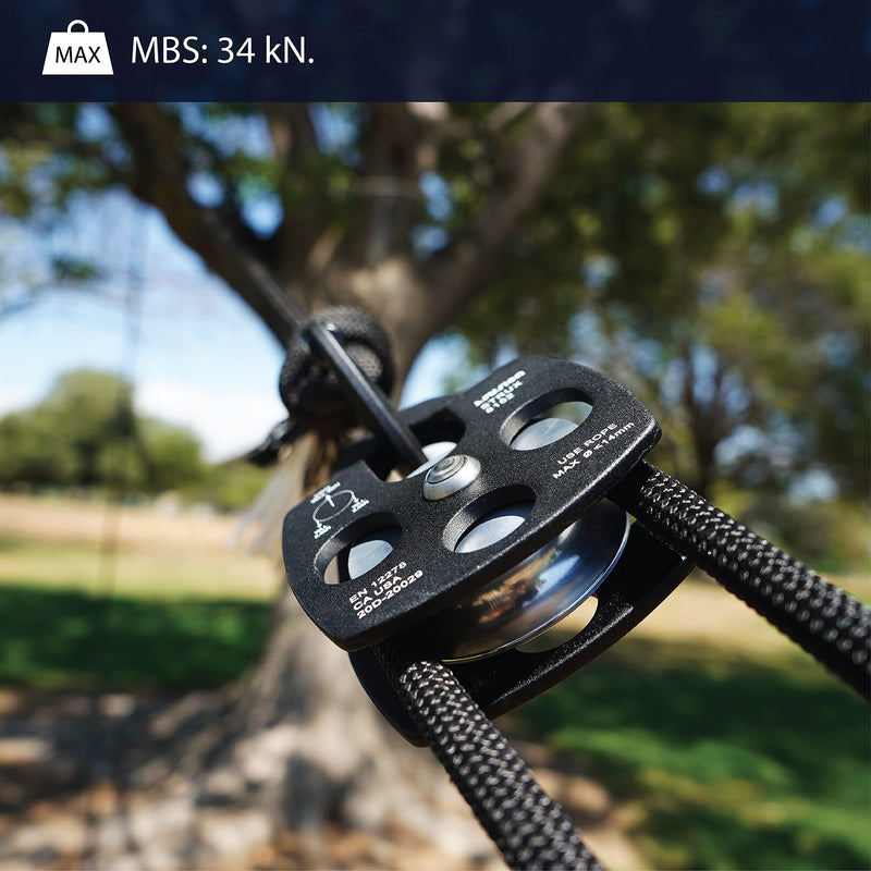 [Australia - AusPower] - Fusion Climb Strux Aluminum Rescue Side Swing Pulley Matte Black 34KN 