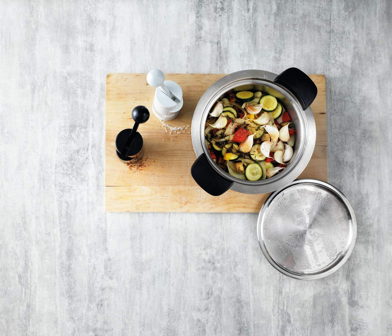 [Australia - AusPower] - Kuhn Rikon Adjustable Ratchet Grinder with Ceramic Mechanism for Salt, Pepper and Spices, 8.5 x 2.25 inches, Black 