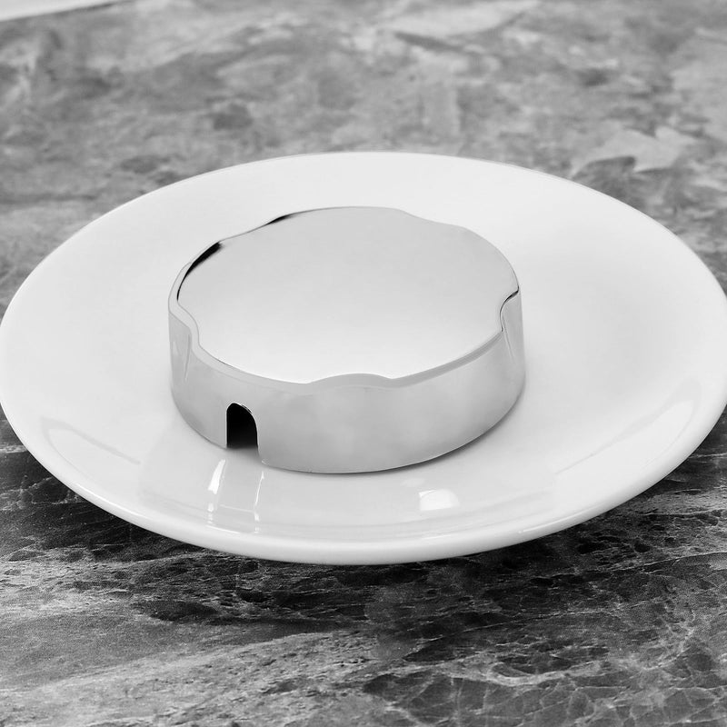 [Australia - AusPower] - SING F LTD Pop Up Bath Control Knob Bathtub Drain Rotating Knob Bathtub Drain Overflow Cover Knob Chrome Plastic Up Bath Plug Knob Bathtub Drain Accessories 