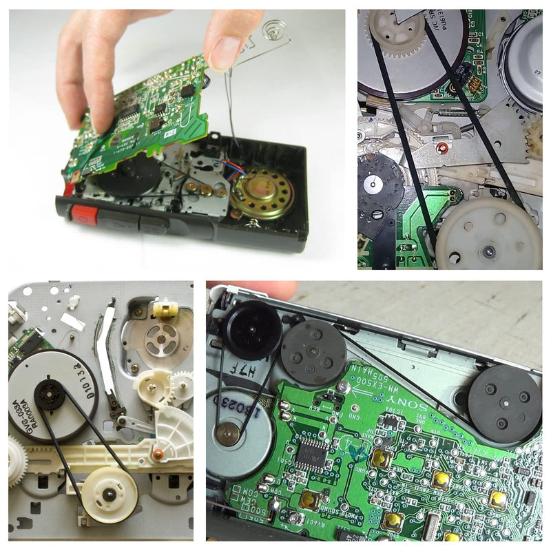 [Australia - AusPower] - 100 Pcs Recorder Rubber Belts - Cassette Recorder Repair Maintenance Mix Flat Cassette Tape Machine Rubber Belts 40-135 MM, 50 PCs 1 MM Width and 50 PCs 4 MM Width 