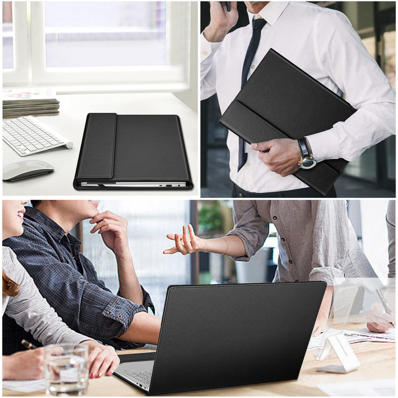 [Australia - AusPower] - Fintie Sleeve Case for 15.6" HP Pavilion 15-EGxxx 15t-eg000 / HP Pavilion 15-EHxxx 15z-eh000 Series - Premium PU Leather Protective Portfolio Book Cover, Black 