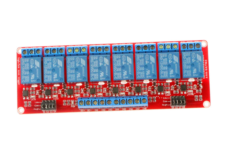 [Australia - AusPower] - NOYITO 8-Channel Relay Module High Low Level Trigger with Optocoupler Isolation Load DC 30V AC 250V 10A for PLC Automation Equipment Control Industrial Control (8 Channel 12V) 8-Channel 12V 