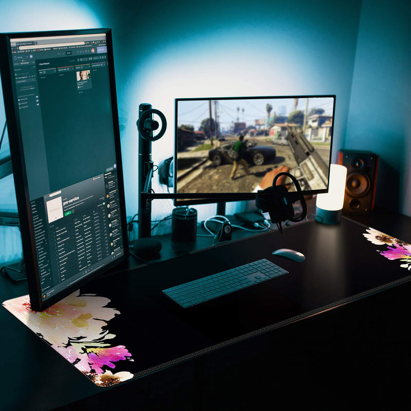 [Australia - AusPower] - Cacoy Huge Mouse Pads [47.2''x15.7'' / 120x40cm] Oversized Gaming Mouse Mat - 3XL Extended Mousepad Full Desk Computer Mat for Gamers Office Home Black/Pink 
