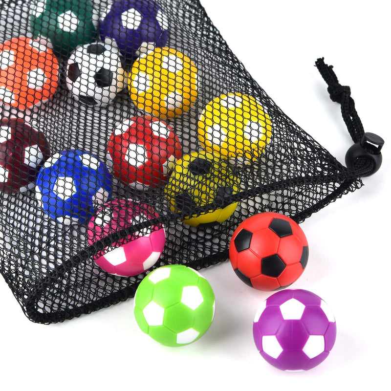 [Australia - AusPower] - Coopay 12 Pieces 36mm Foosball Balls Table Football Soccer Replacement Balls Multicolor Official Tabletop Game Balls with a Black Drawstring Bag 