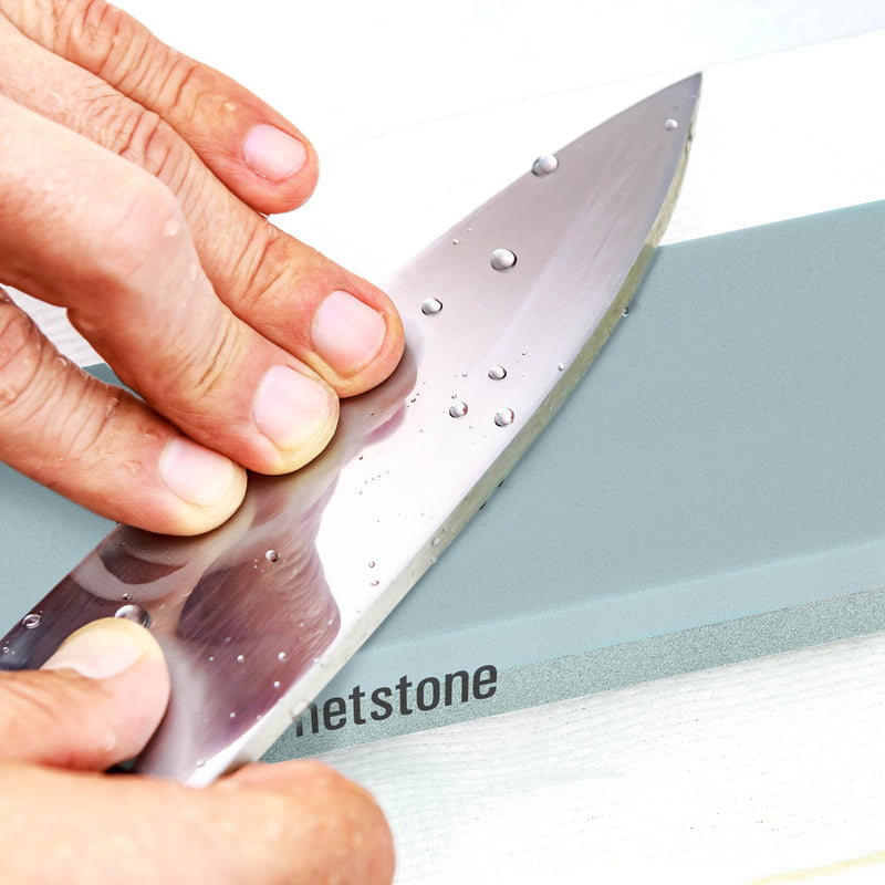 [Australia - AusPower] - Knife Sharpening Stone – Dual Sided 400/1000 Grit Water Stone – Sharpener, Polishing Tool for Kitchen, Hunting, Pocket Knives or Blades by Whetstone 