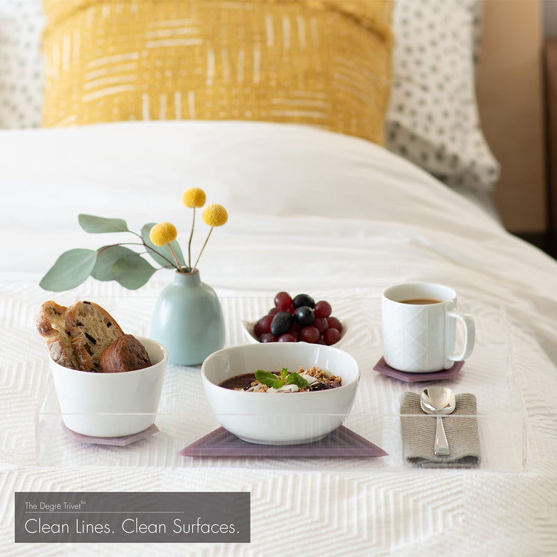[Australia - AusPower] - Set of 3 Potholders (Plum Medley) Degrē Trivets by LINE+ARC. Potholder, 10mm Thick & Heat Resistant to 500F. 100% Food-Grade Silicone, Dishwasher Safe, Stain-Resistant. Modern Geometric Mid Century 