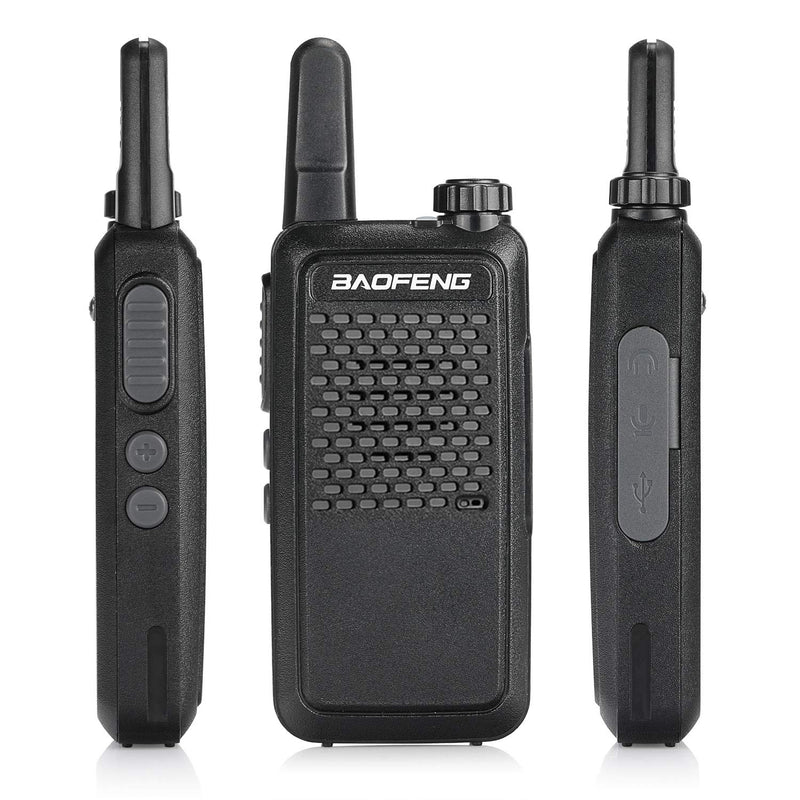 [Australia - AusPower] - BAOFENG GT-22 FRS Two Way Radio License Free, 1500mAh Battery, Handsfree Rechargeable Portable Walkie Talkie, 16 CH VOX, Micro USB Charging with Earpiece, 2PCS 
