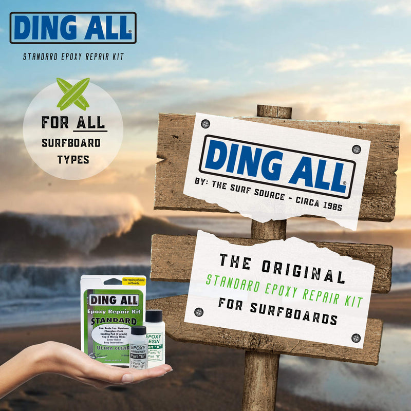 [Australia - AusPower] - Ding All 3 Oz (84ml) Standard Epoxy Repair Kit for Epoxy and Polyester Surfboards Repairs 